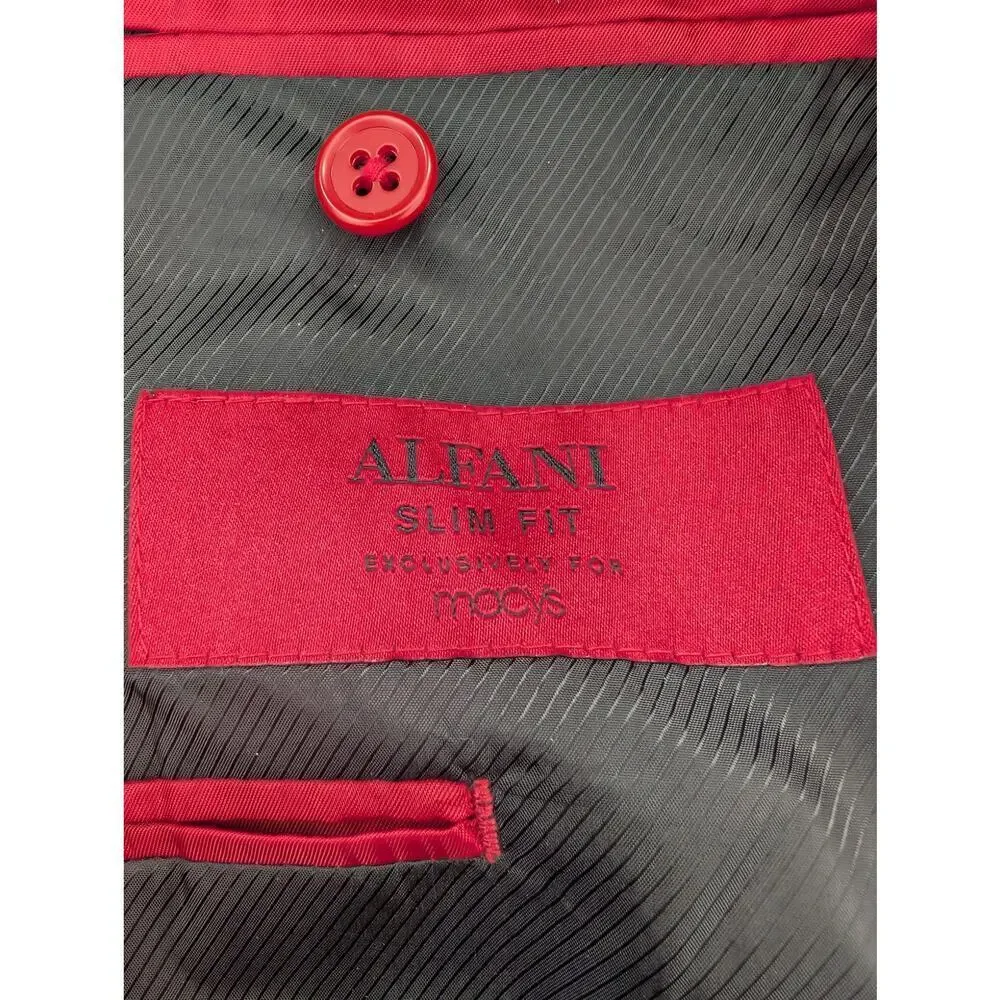 ALFANI! RICH BLACK TAILORED SLIM FIT, ELEGANT & CLASSIC BLAZER, JACKET! SZ 38L